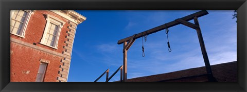 Framed Low angle view of gallows, Tombstone Courthouse State Historic Park, Tombstone, Arizona, USA Print