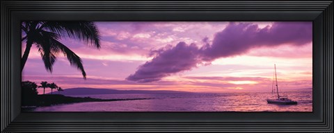 Framed Sunset Kapala Bay Maui HI USA Print