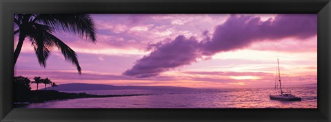 Framed Sunset Kapala Bay Maui HI USA Print