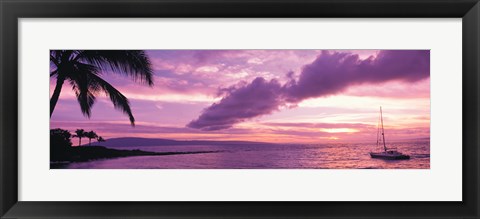 Framed Sunset Kapala Bay Maui HI USA Print