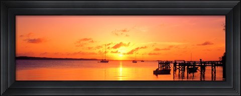 Framed Ocean sunset Bahamas Print