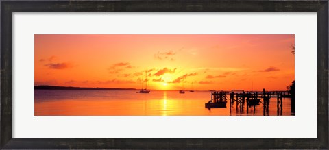 Framed Ocean sunset Bahamas Print