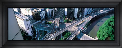 Framed Aerial Akasaka Tokyo Japan Print