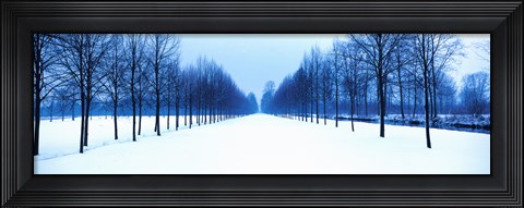 Framed Winter in Schleissheim Bavaria Germany Print