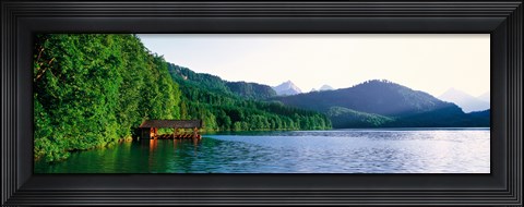Framed Alp Lake Hohenschwangau Germany Print