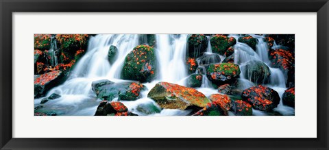 Framed Kibune River fall colors Kyoto Sagano Japan Print