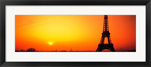 Framed Eiffel Tower sunrise Paris France Print