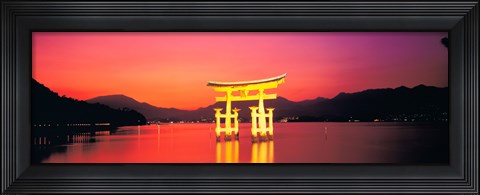 Framed Itsukushima Shrine Otorii Hiroshima Japan Print