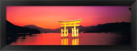 Framed Itsukushima Shrine Otorii Hiroshima Japan Print