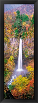 Framed Shiramizu Waterfall Gifu Shirakawa-mura Japan Print