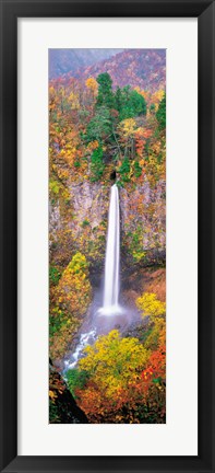 Framed Shiramizu Waterfall Gifu Shirakawa-mura Japan Print