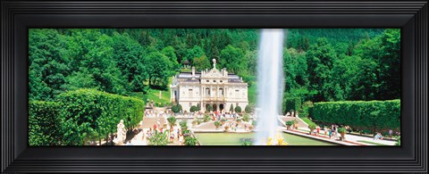 Framed Linderholf Castle Alpine Street Germany Print