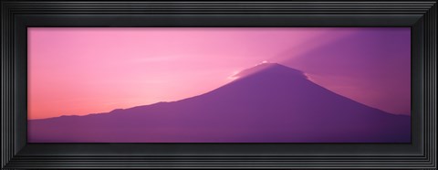 Framed Sunset over Mt Fuji Shizuoka Japan Print