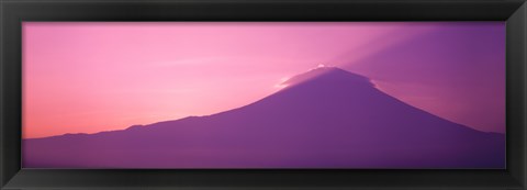 Framed Sunset over Mt Fuji Shizuoka Japan Print