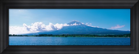Framed Mt Fuji &amp; Tanuki-Ko Shizuoka Japan Print