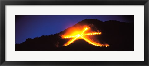 Framed Daimonji Kyoto Japan Print