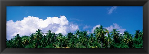 Framed Maldives with Clouds Print