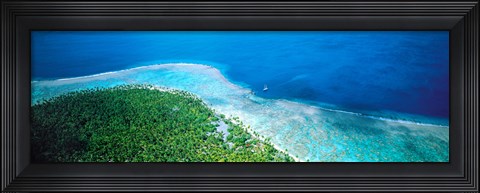 Framed Aerial Polynesia Print