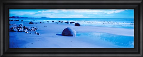 Framed Beach on South Island New Zealand Print