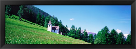 Framed Green Slopes, Engadin Switzerland Print