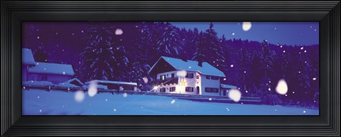 Framed Snowfall Germany Print