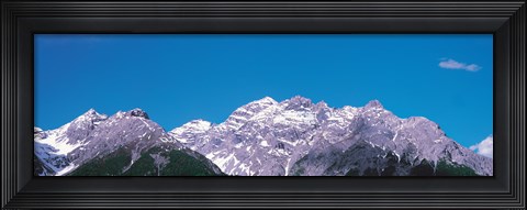Framed Mountain Range, Engadin Switzerland Print