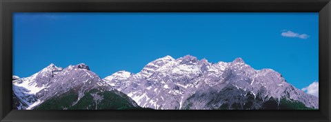 Framed Mountain Range, Engadin Switzerland Print
