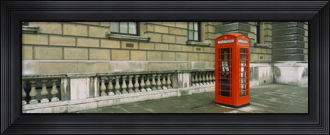 Framed Telephone booth at the roadside, London, England Print