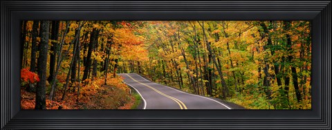 Framed Route 41 Keweenaw Peninsula nr Copper Harbor MI USA Print