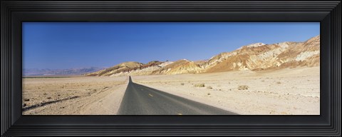 Framed Road passing through mountains, Death Valley National Park, California, USA Print
