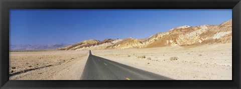 Framed Road passing through mountains, Death Valley National Park, California, USA Print