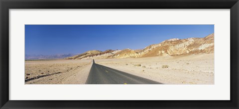 Framed Road passing through mountains, Death Valley National Park, California, USA Print