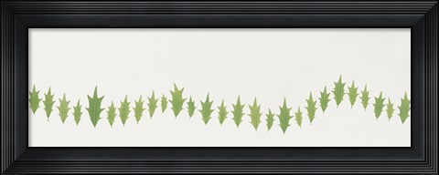Framed Line of Holly Leaves Print