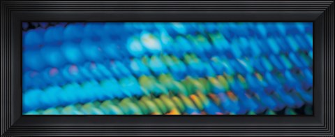 Framed Abstract in Blue Print