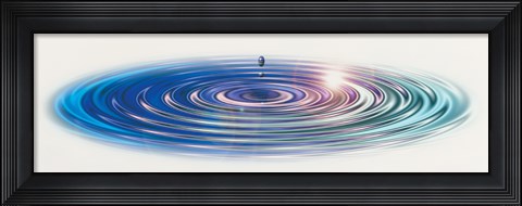 Framed Colored water drop Print