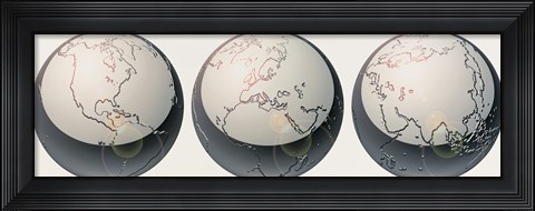 Framed Glass globes Print