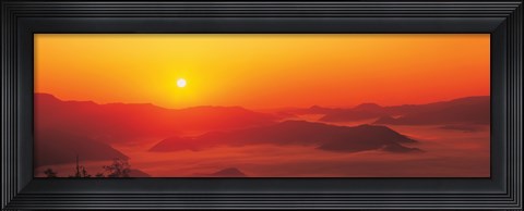 Framed Sunrise Mt Taisetsu National Park Hokkaido Japan Print