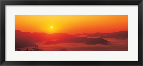 Framed Sunrise Mt Taisetsu National Park Hokkaido Japan Print