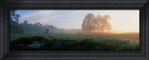 Framed Sunrise in Lovo Uppland Sweden Print