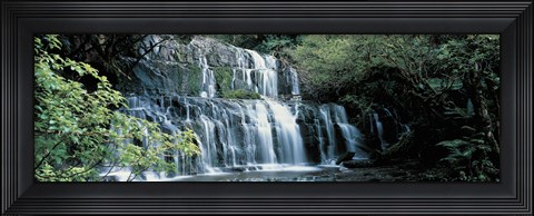 Framed Waterfall, South Island New Zealand Print