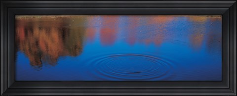 Framed Trees Reflecting in the Water, Laurentide, Quebec, Canada Print