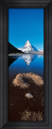 Framed Mt Matterhorn &amp; Riffel Lake Switzerland Print