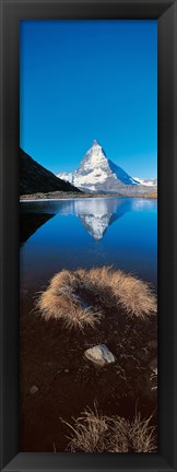 Framed Mt Matterhorn &amp; Riffel Lake Switzerland Print