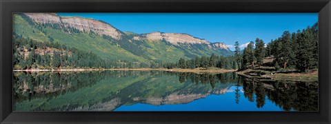 Framed Hariland Lake &amp; Hermosa Cliffs Durango CO USA Print