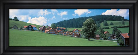 Framed Mountainside Village, Appenzell Switzerland Print
