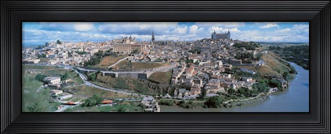 Framed Aerial view of Toledo Spain Print
