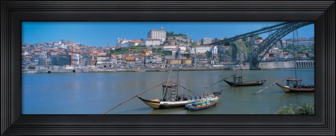 Framed Ponte de Dom Luis I &amp; Douro River Porto Portugal Print