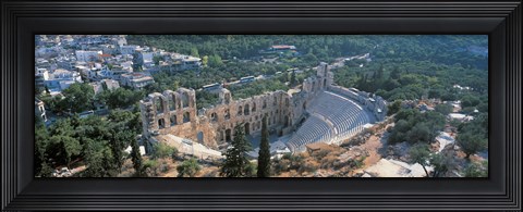 Framed Odeon tu Herodu Attku the Acropolis Athens Greece Print