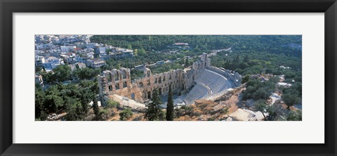 Framed Odeon tu Herodu Attku the Acropolis Athens Greece Print