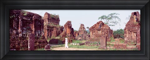 Framed Ruins of temples, Champa, My Son, Vietnam Print